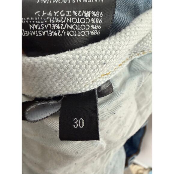 Amiri Cotton Blend High Waisted Distressed Denim Skinny Jeans Blue Womens 30 - Picture 7 of 11